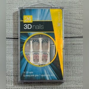 STYLE NAME: 3D Nail Set Pink Bow Design easy application